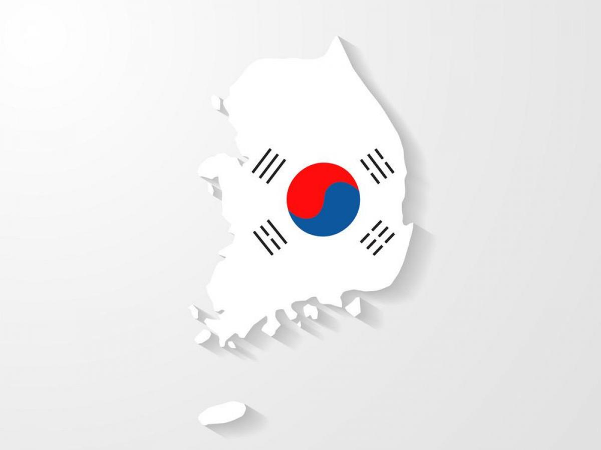 Carte du drapeau de la Corée du Sud (ROK)