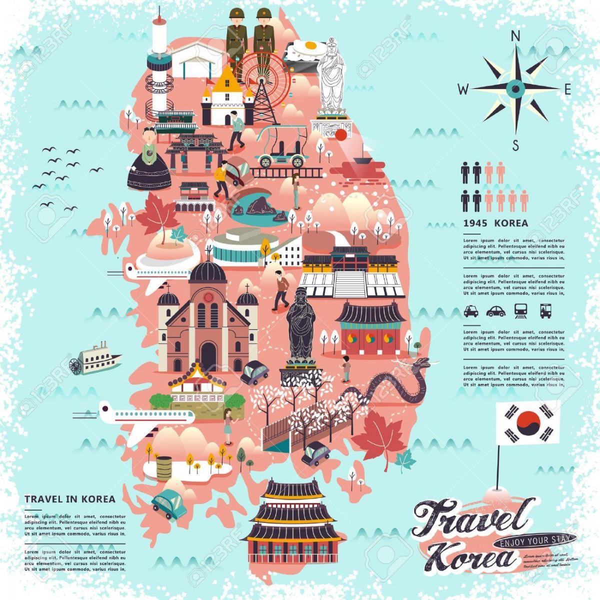 Carte de voyage de la Corée du Sud (ROK)